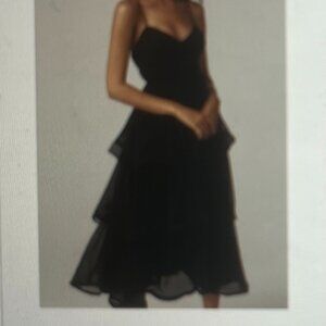 ASTR The Label Black Theria Tiered Ruffle Maxi Dress